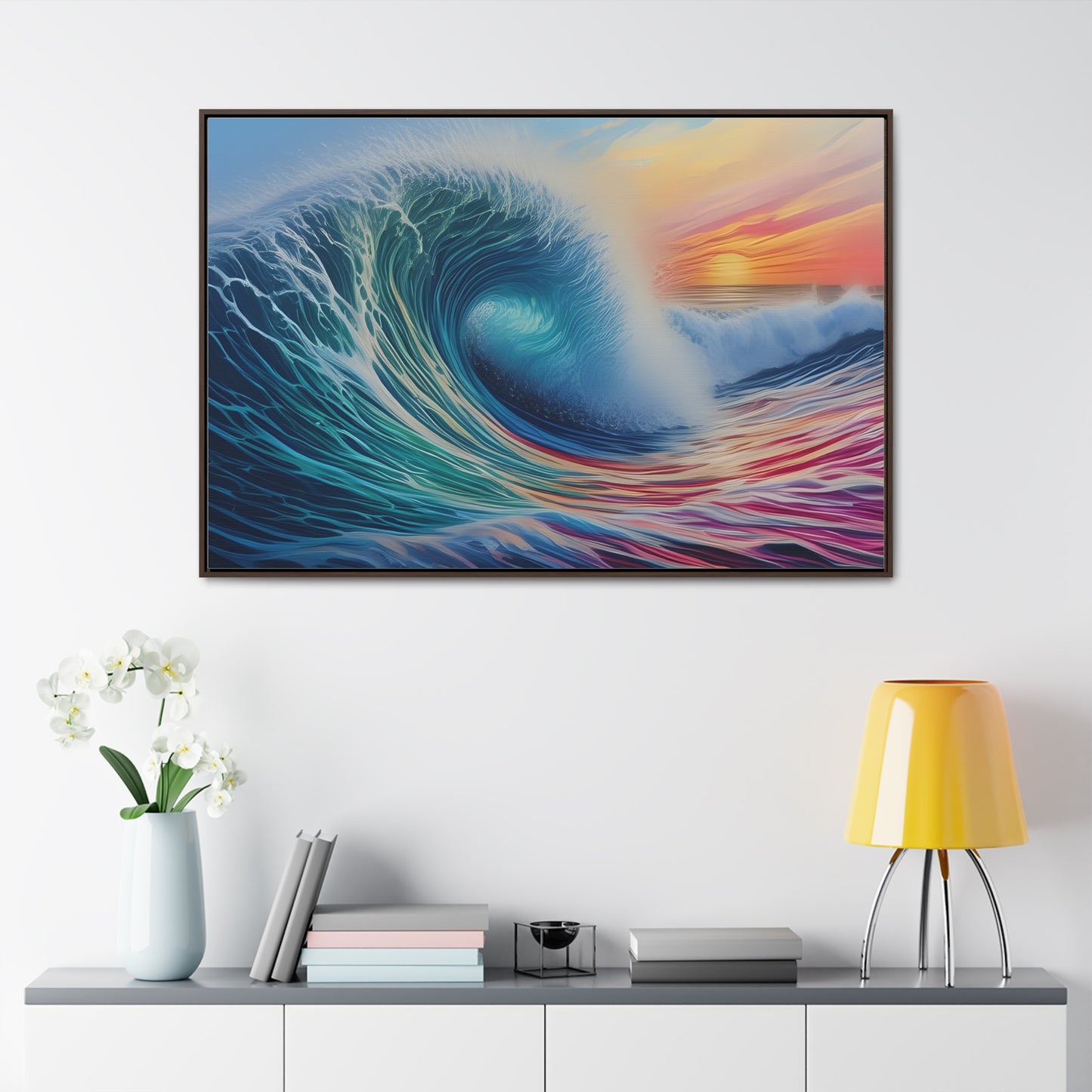 Beach Wave, Wall Art, Gallery Canvas Wraps, Horizontal Frame