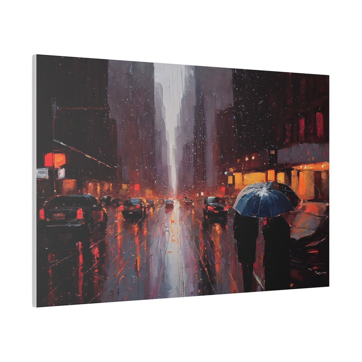 City Streets, Wall Art, Matte Canvas, Stretched, 0.75"