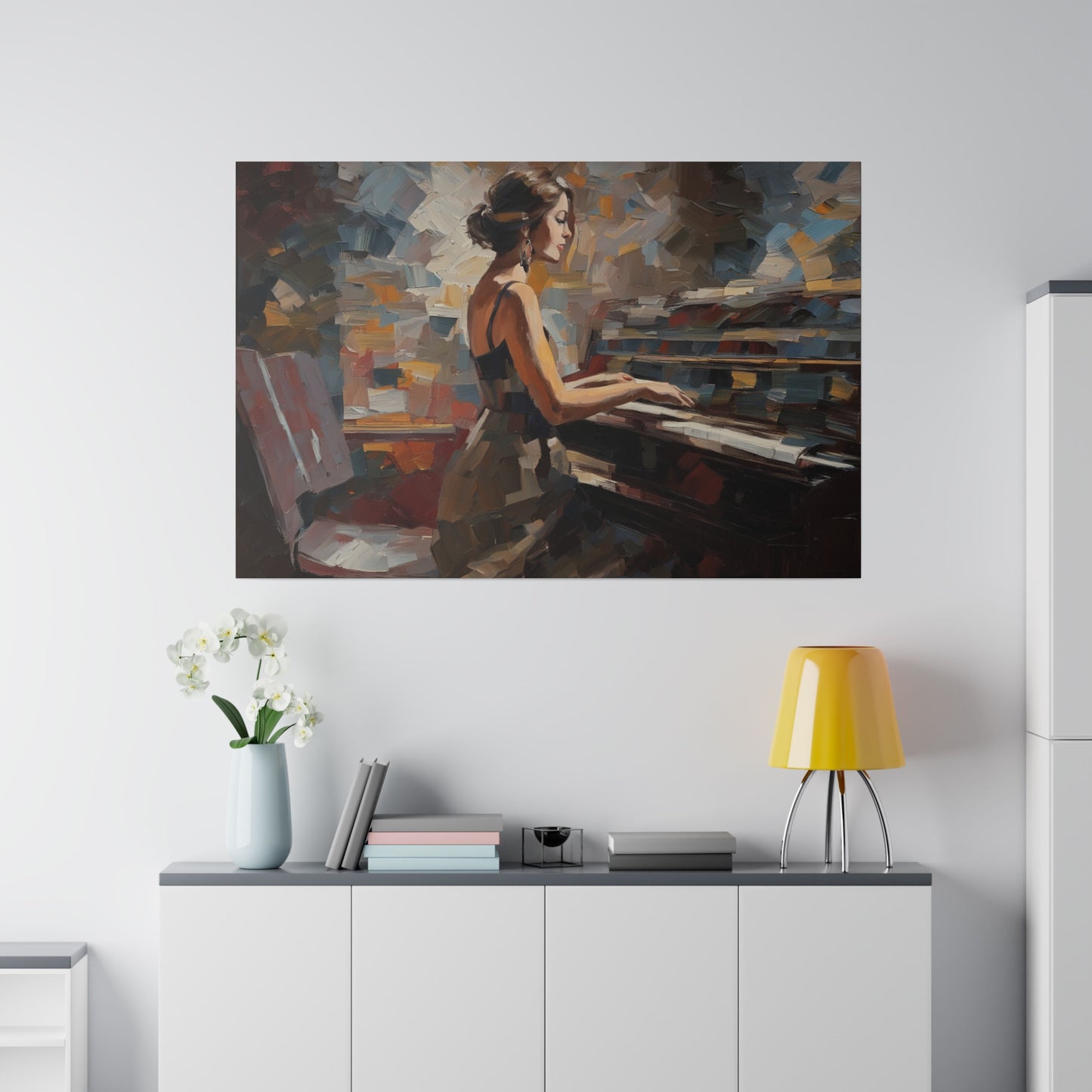 Piano, Wall Art, Matte Canvas, Stretched, 0.75"