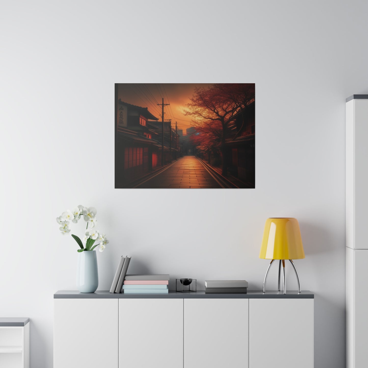 Japanese Village, Wall Art, Matte Canvas, Stretched, 0.75"