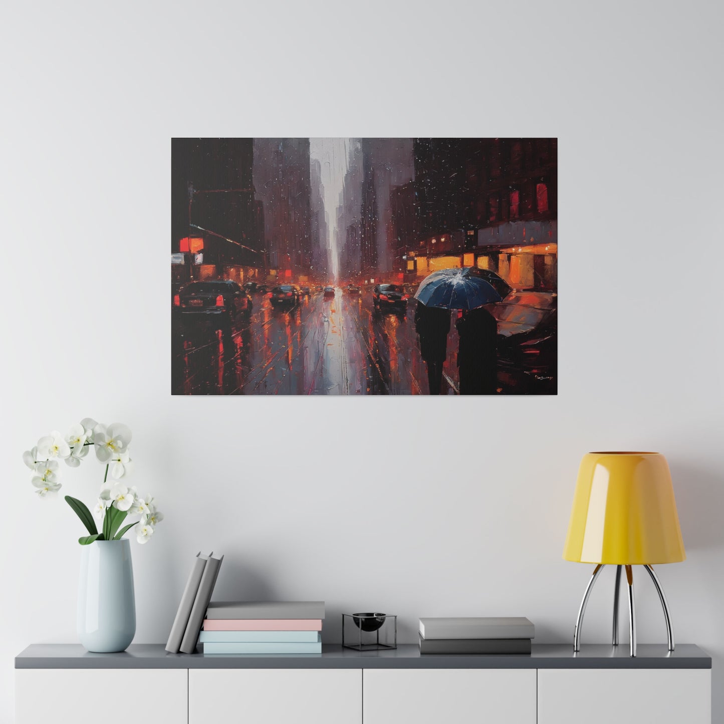 City Streets, Wall Art, Matte Canvas, Stretched, 0.75"