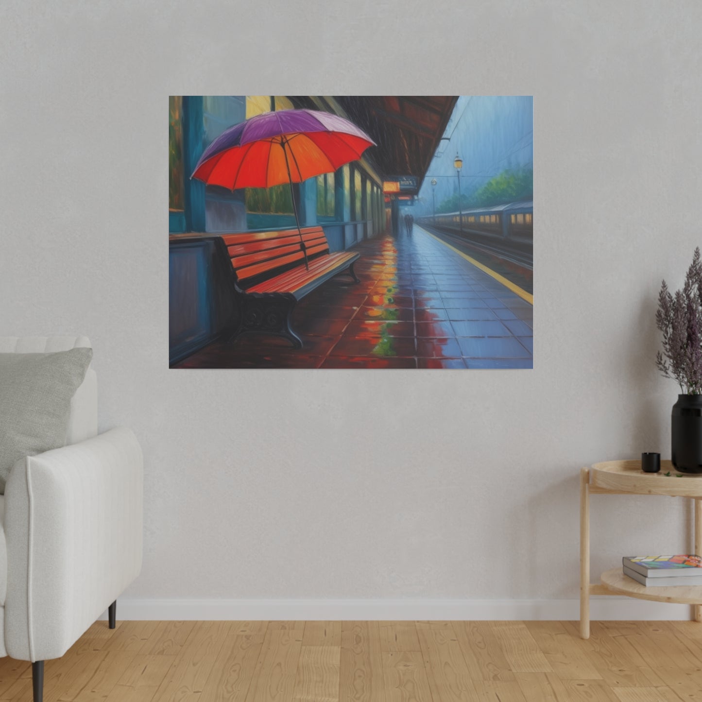 Umbrella, Wall Art, Matte Canvas, Stretched, 0.75"