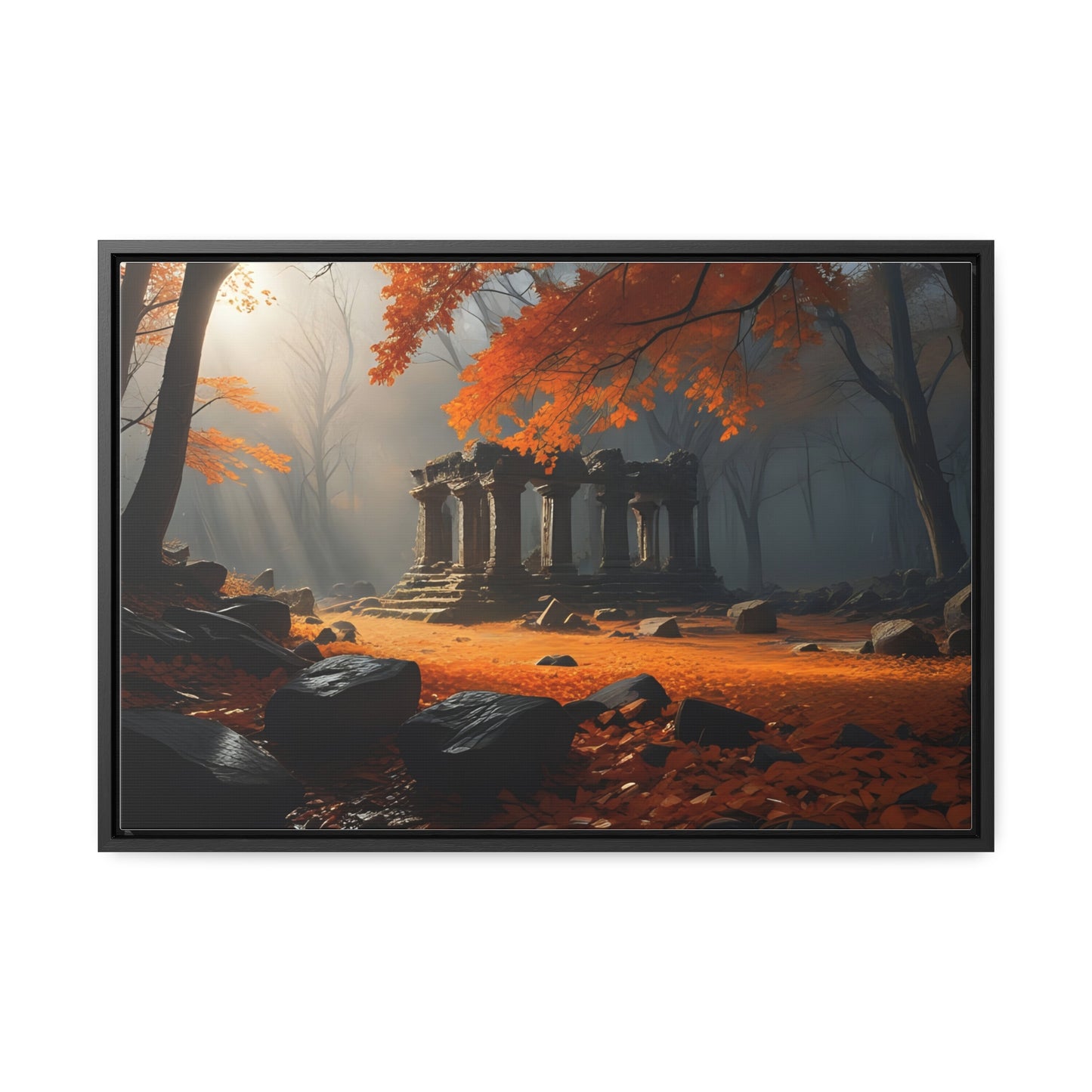 Ruins in the Wood, Wall Art, Gallery Canvas Wraps, Horizontal Frame