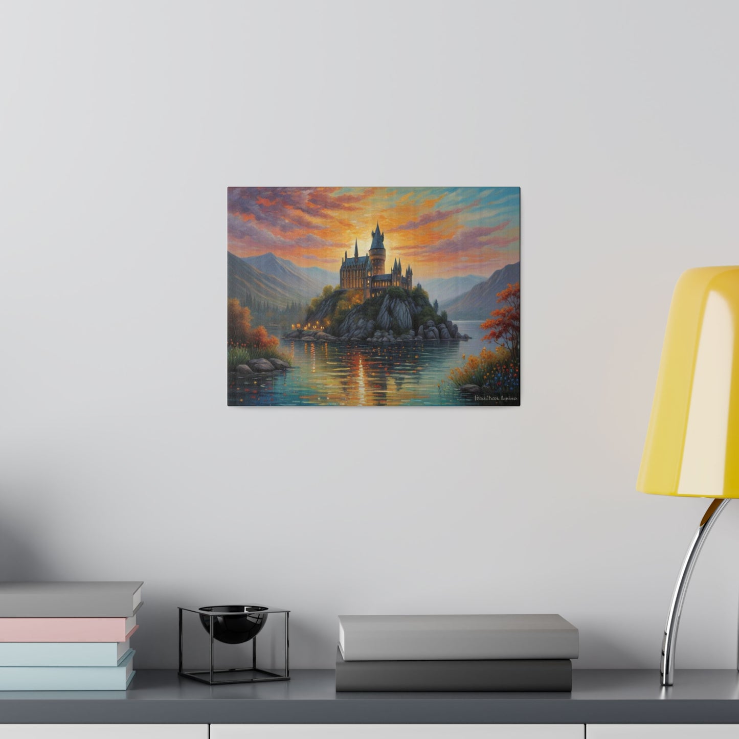 Hogwarts Like Castle, Wall Art, Matte Canvas, Stretched, 0.75"