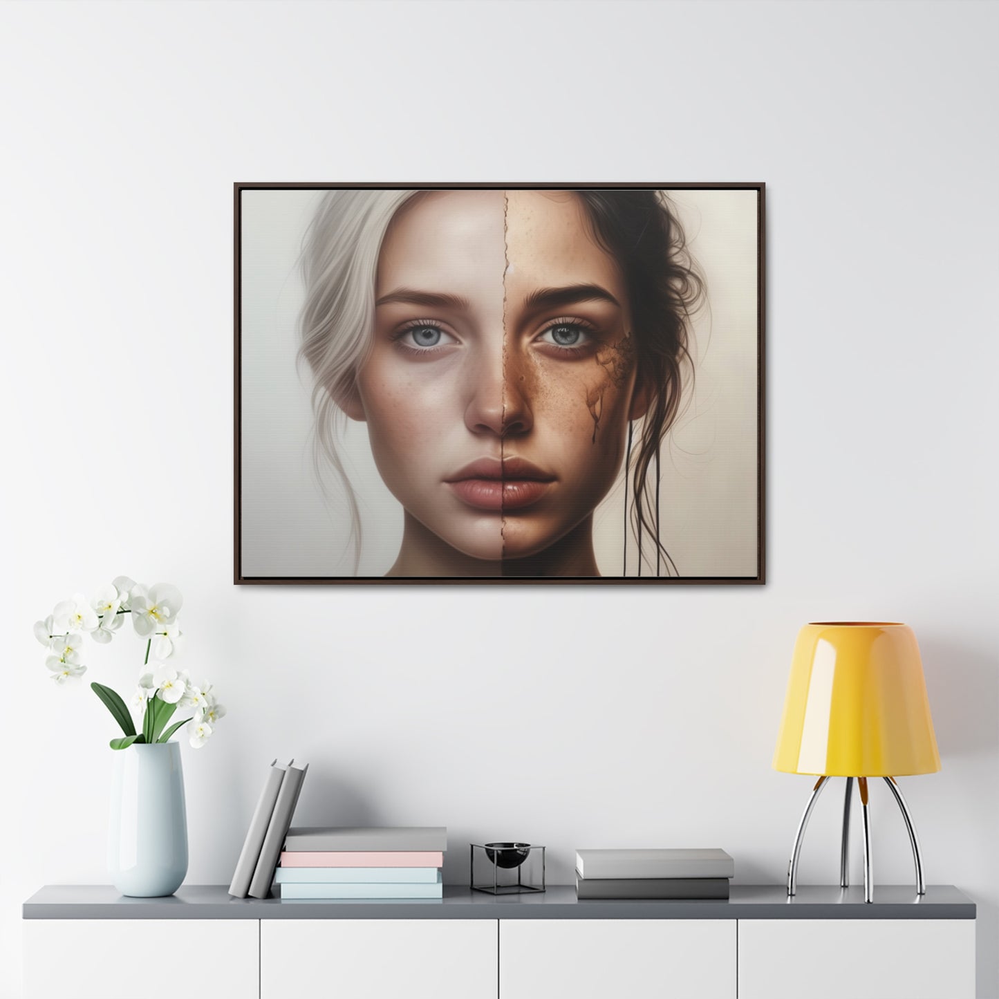 Woman, Face, Wall Art, Gallery Canvas Wraps, Horizontal Frame