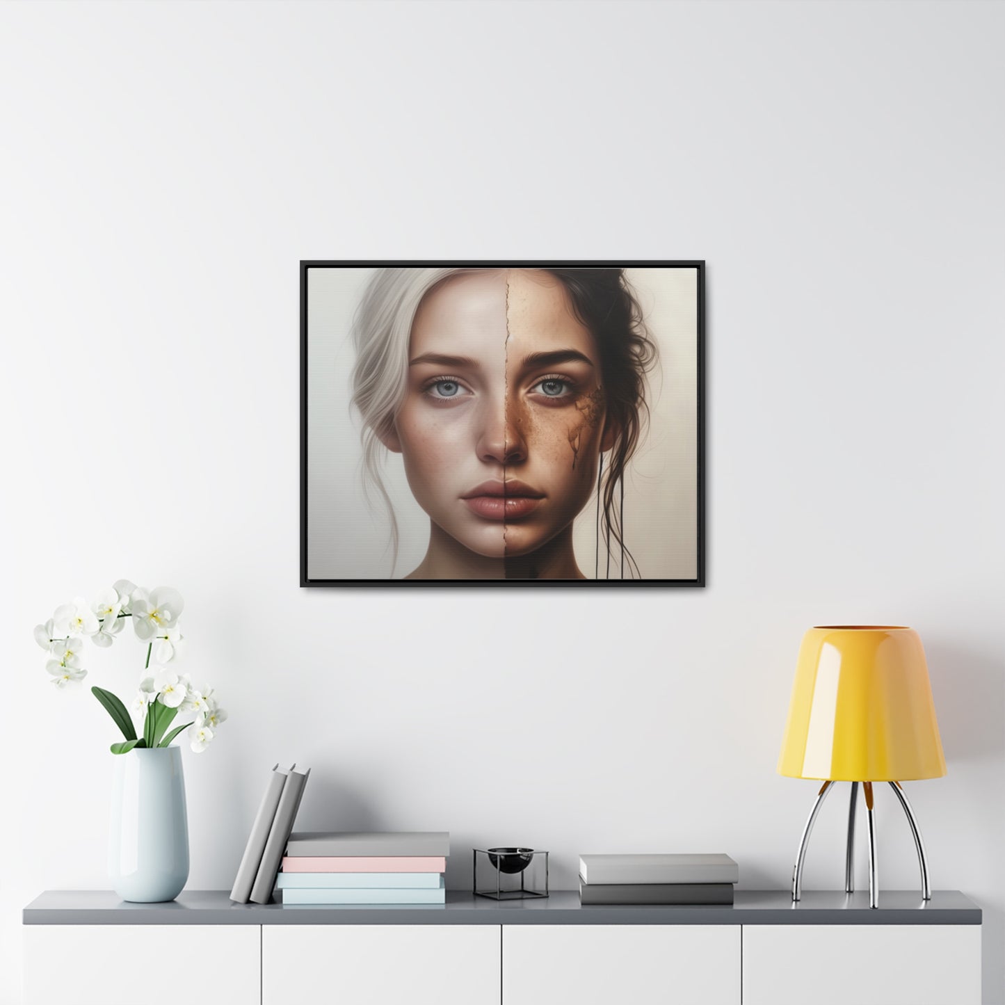 Woman, Face, Wall Art, Gallery Canvas Wraps, Horizontal Frame