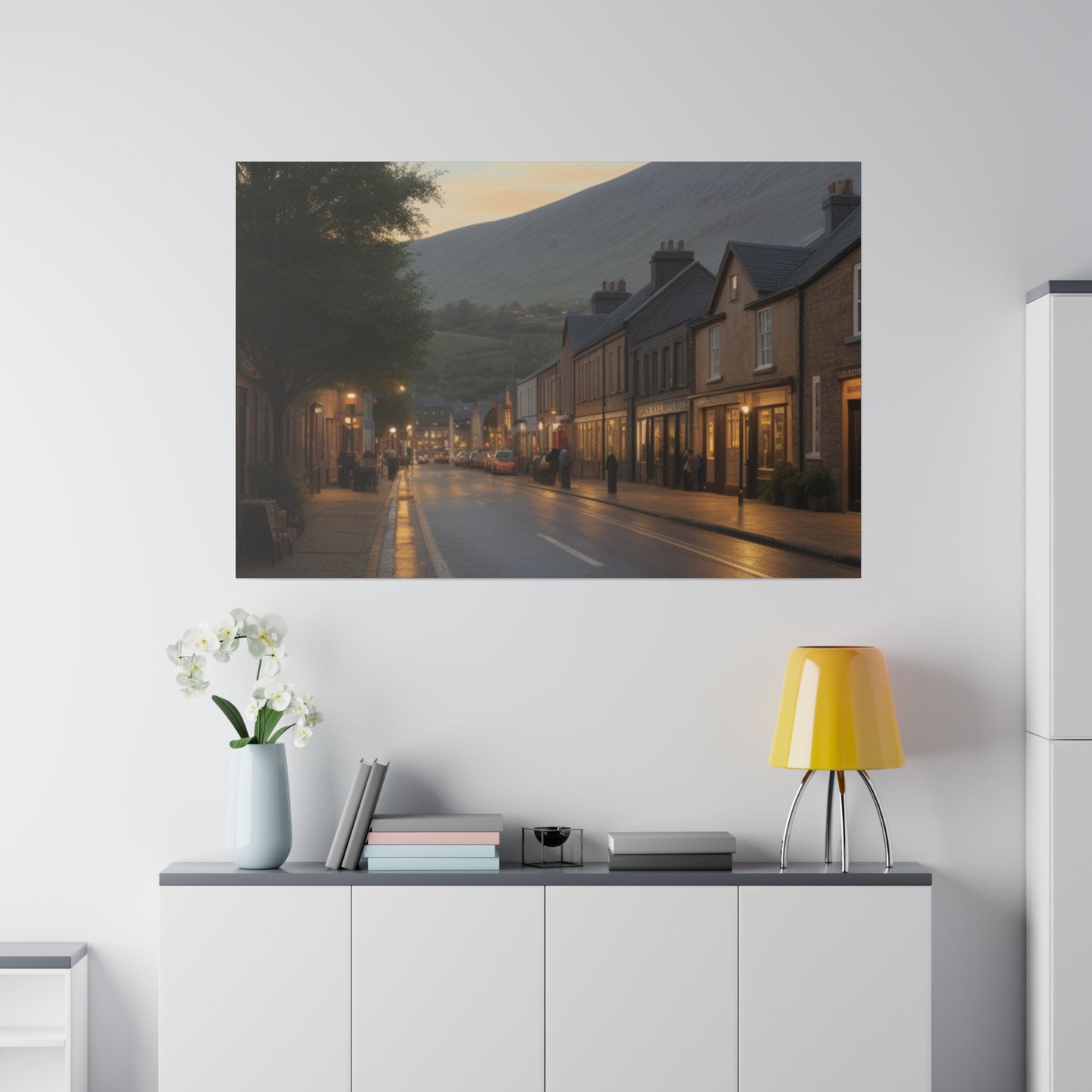 Town, Wall Art, Matte Canvas, Stretched, 0.75"