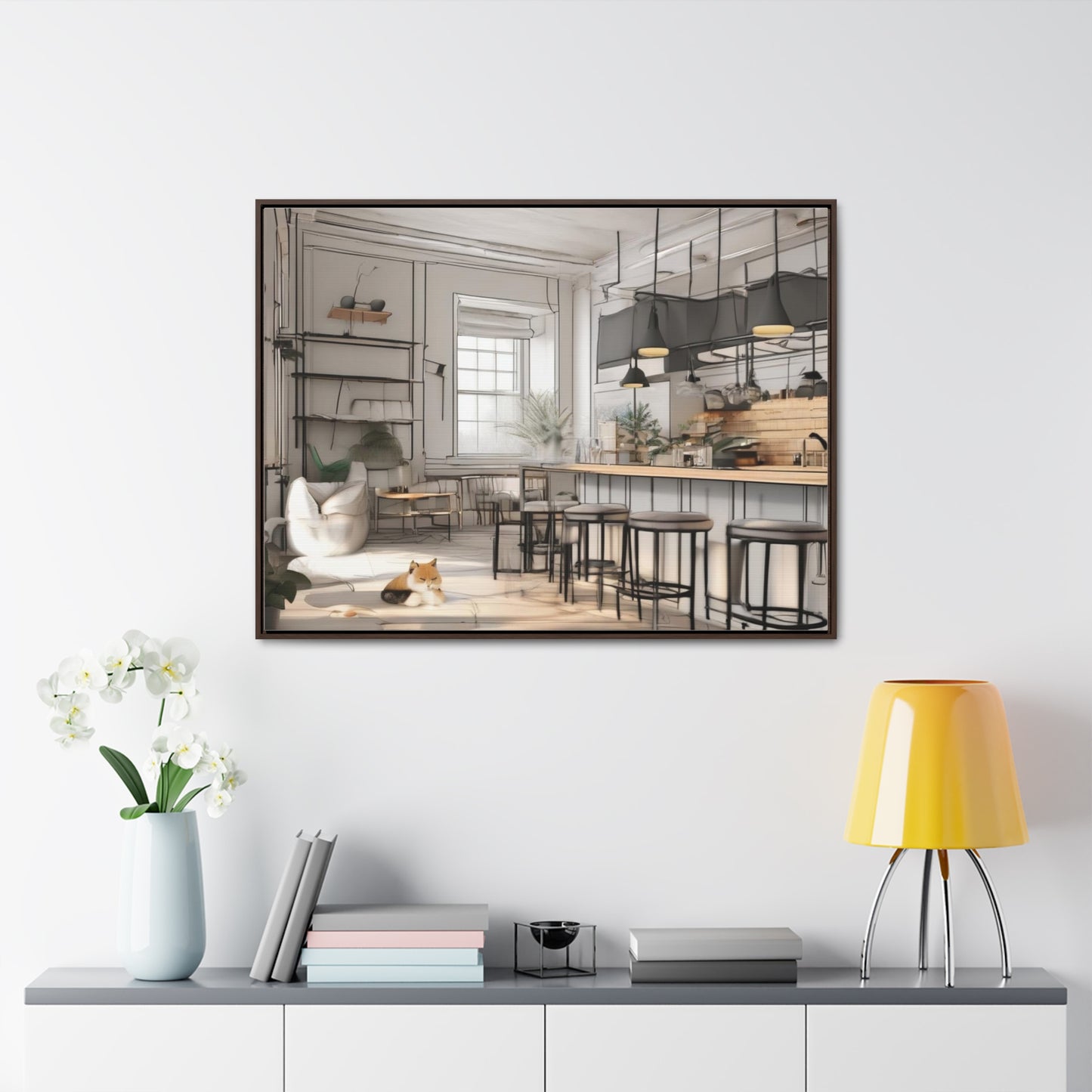 Cat, Kitchen, Gallery Canvas Wraps, Horizontal Frame