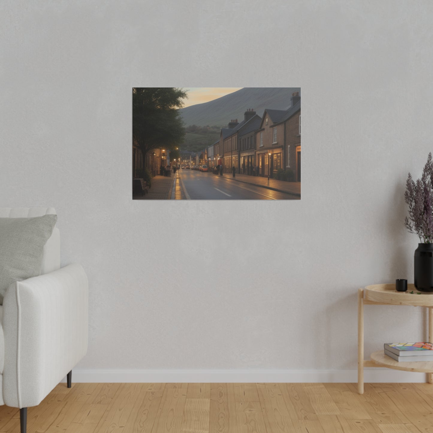 Town, Wall Art, Matte Canvas, Stretched, 0.75"