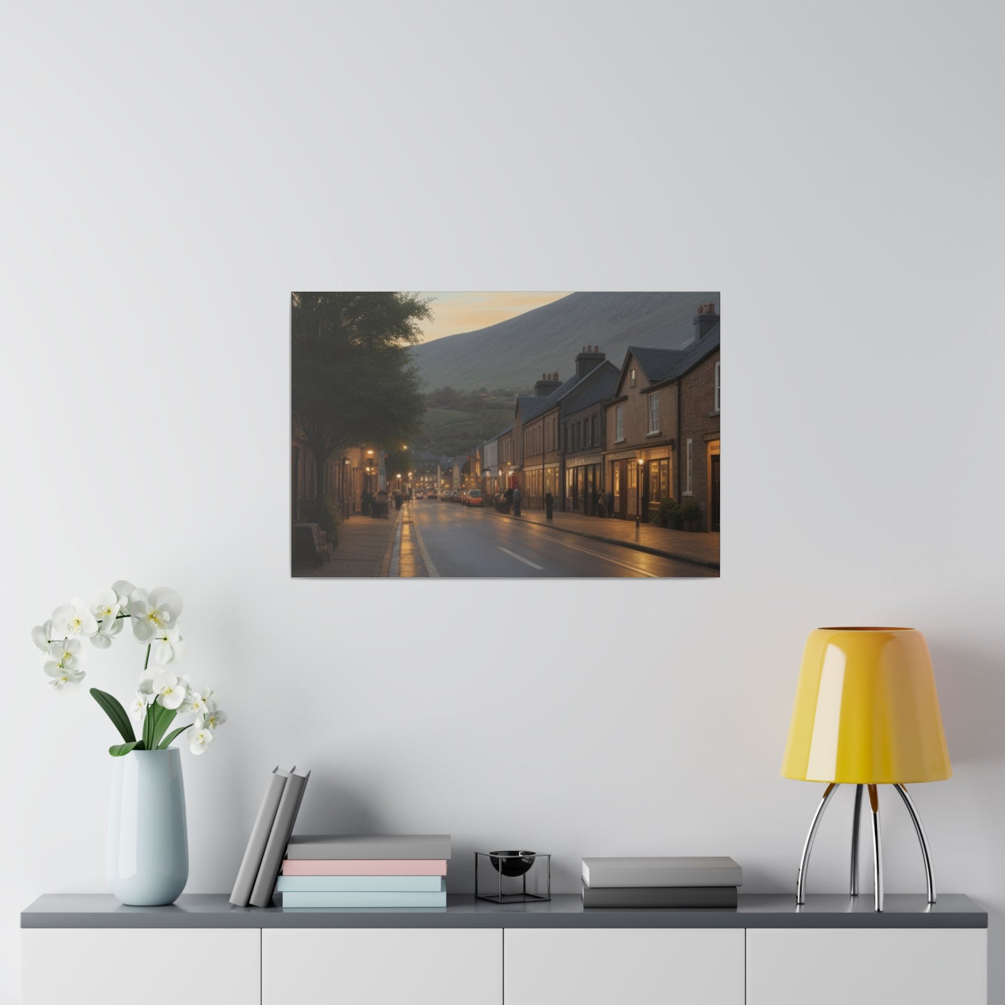 Town, Wall Art, Matte Canvas, Stretched, 0.75"