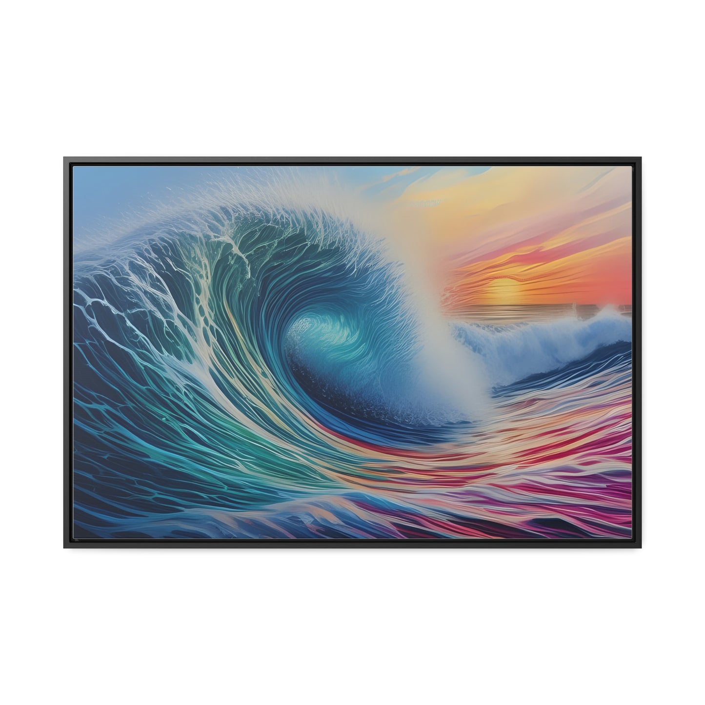 Beach Wave, Wall Art, Gallery Canvas Wraps, Horizontal Frame