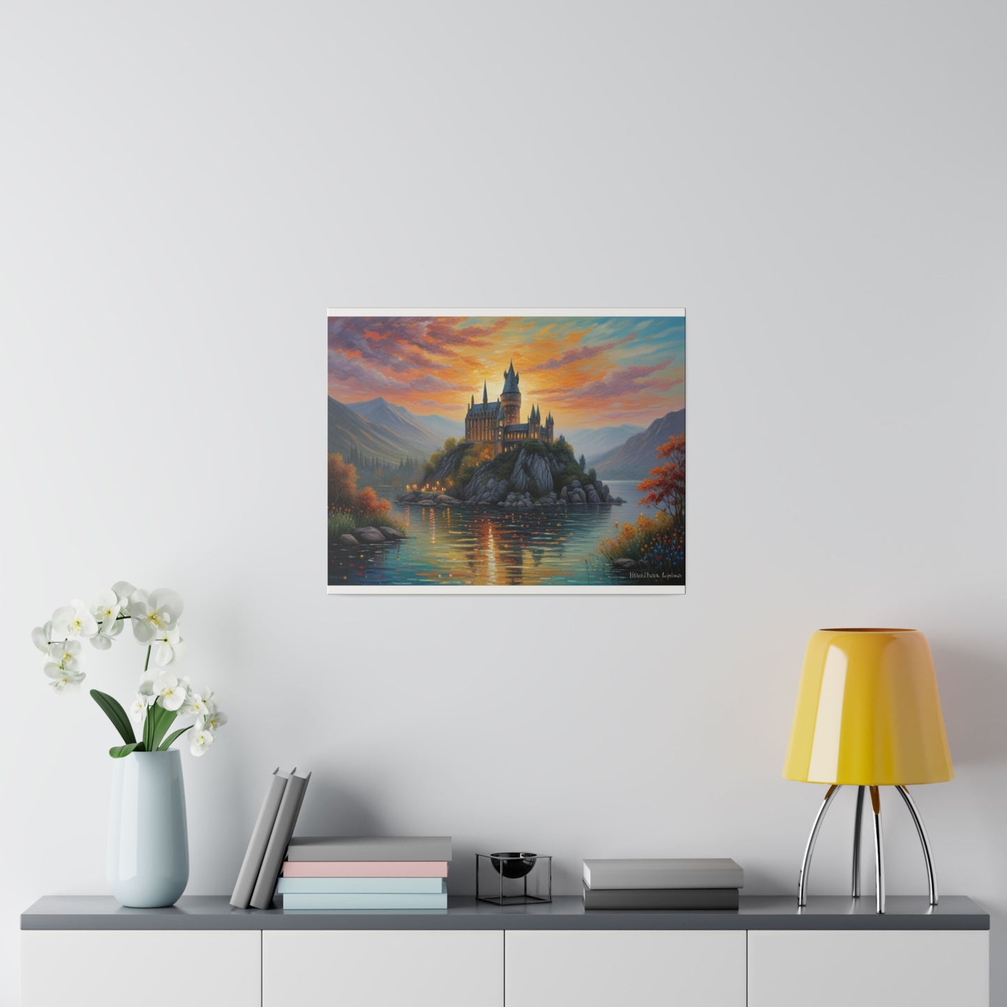 Hogwarts Like Castle, Wall Art, Matte Canvas, Stretched, 0.75"