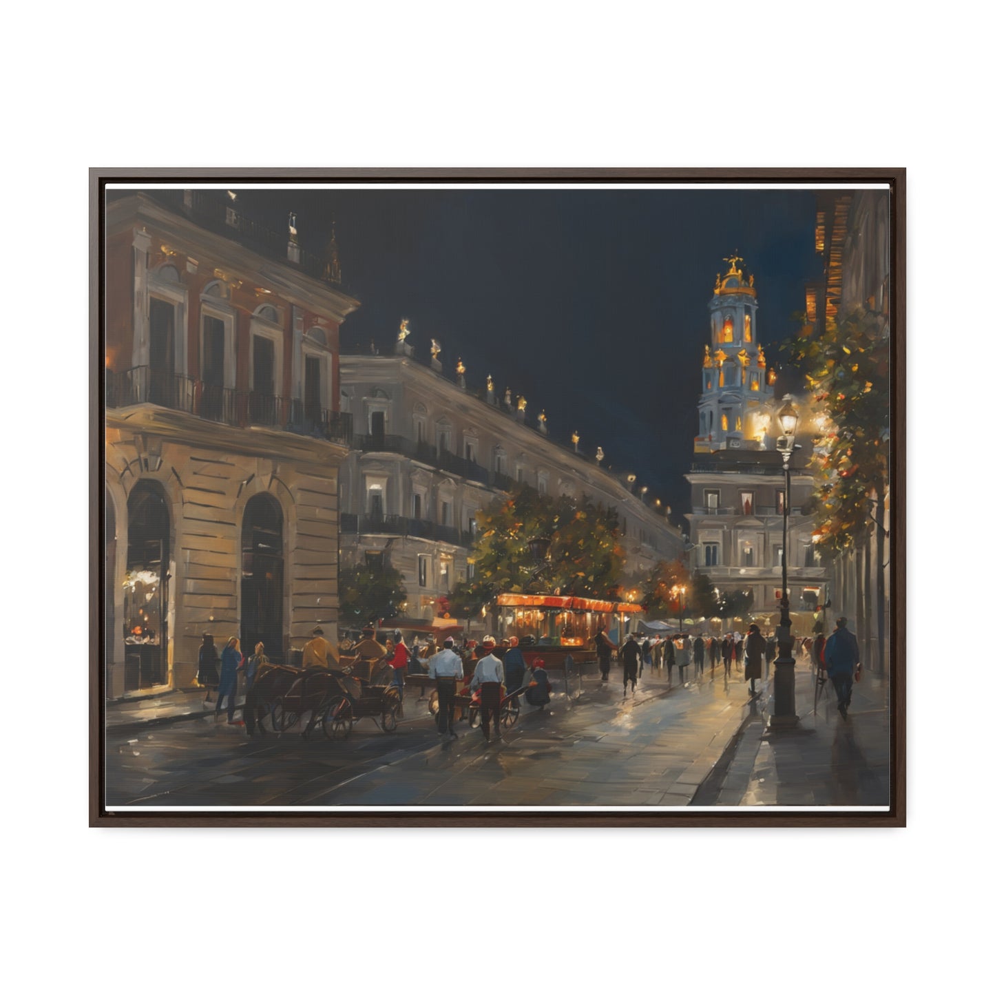 Night Walk, Wall Art, Gallery Canvas Wraps, Horizontal Frame